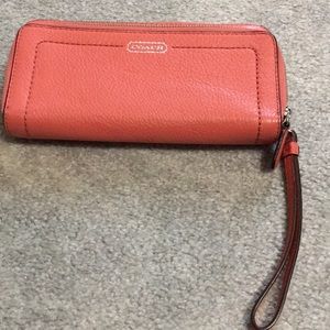 Coach double zip wallet/wristlet